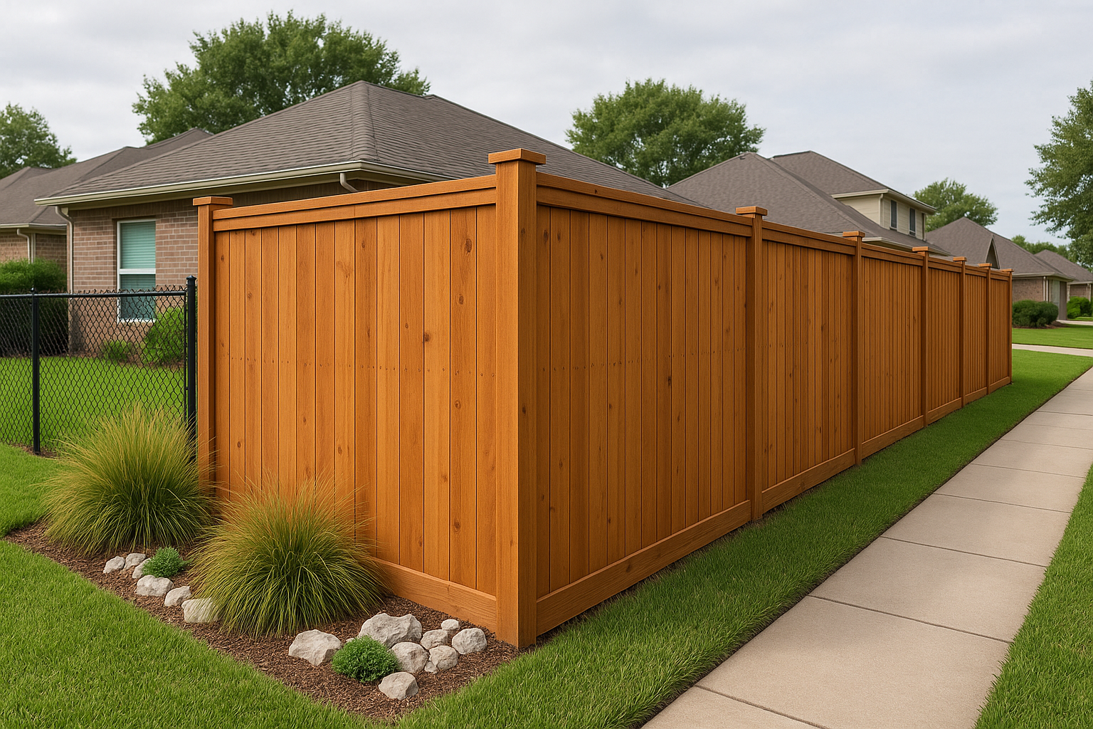 Cedar Installers Fence Installation in Pasadena, TX — photorealistic hero image