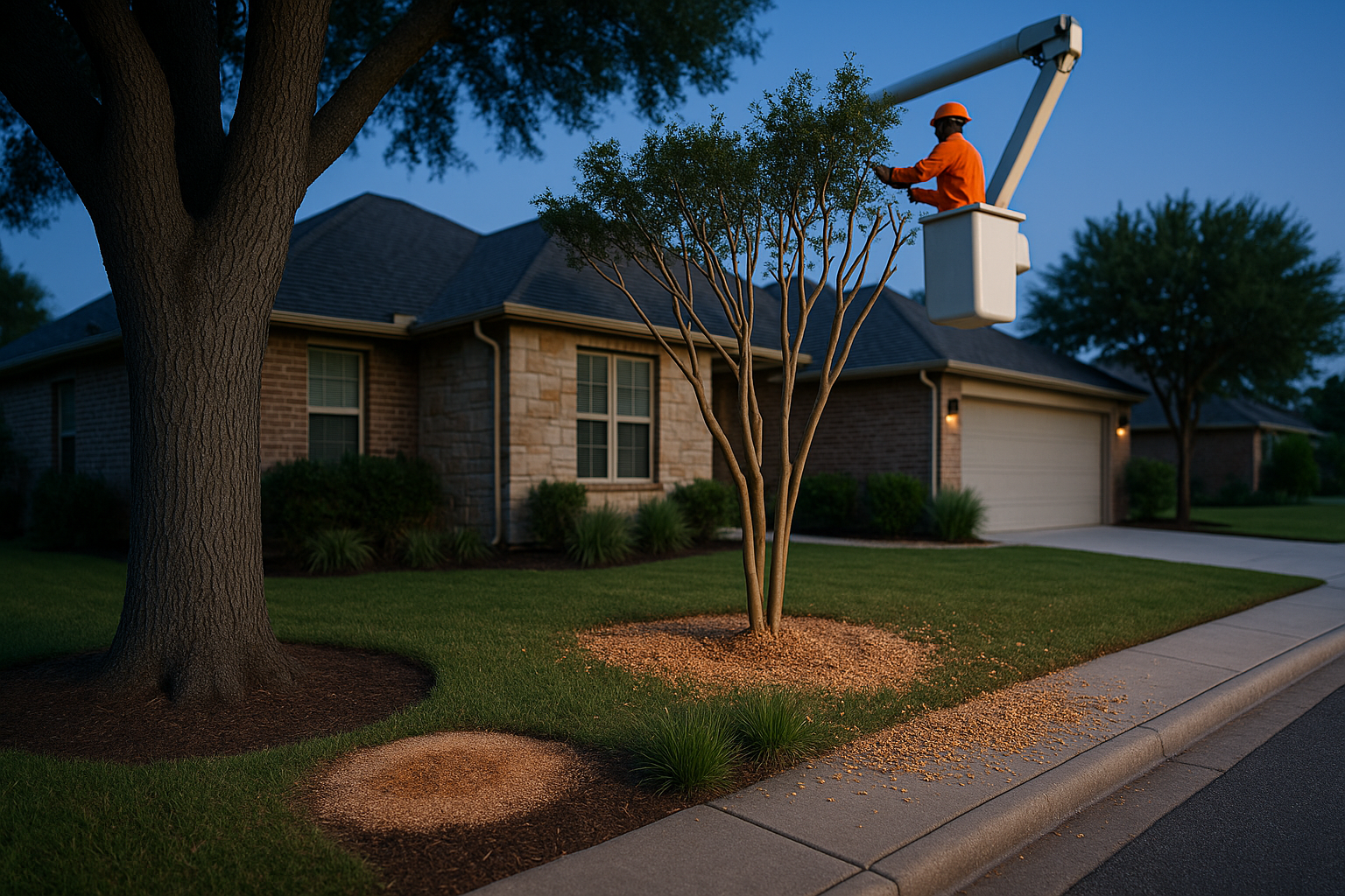 Crepe Myrtle Trimming Tree Service in Pasadena, TX — photorealistic hero image