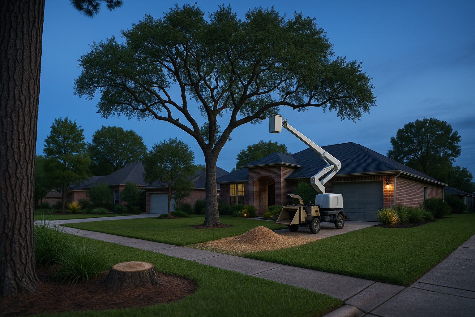 Hazard Burke Crenshaw Tree Service in Pasadena, TX — photorealistic hero image